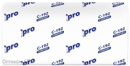 Полотенца бумажные PROtissue Comfort, 1-слойные, 21х22 см, V-сложения, 250 листов, белые, 20 штук  - фото №1