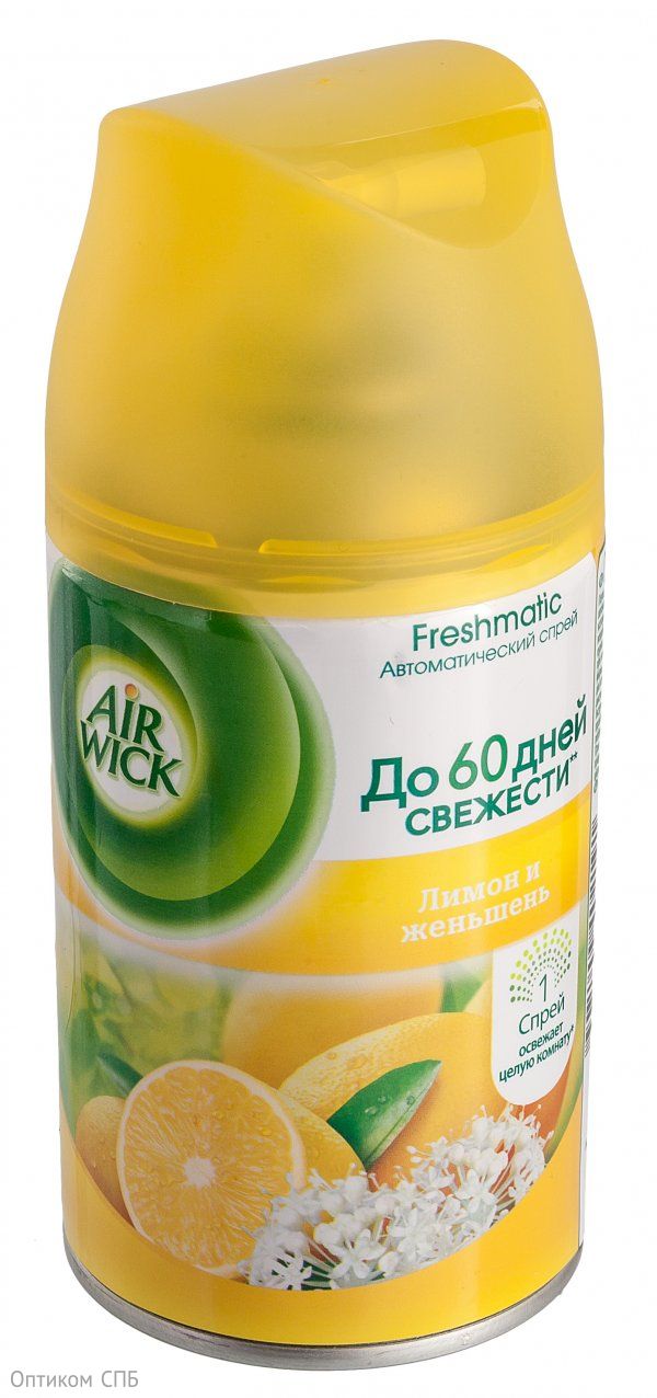 Освежитель воздуха для диспенсера AirWick лимон и женьшень 250 мл  