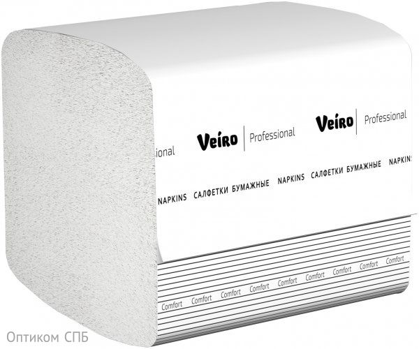 Салфетки диспенсерные Veiro Comfort, 2-слойные, сложение 1/2, 16,2х21 см, 220 листов в упаковке, 15 пачек в коробке