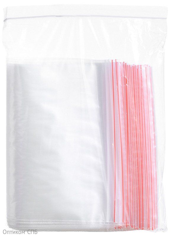 Пакет ПВД с замком Zip Lock Optiline, 180х250 мм, 100 штук