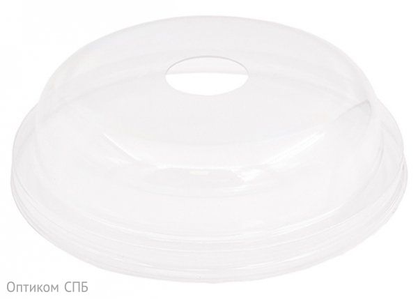 Крышка для стакана Pet, диаметр 96 мм, прозрачная, сфера с отверстием, 50 штук