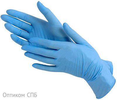 Перчатки нитриловые Klever, размер L, голубые, 100 штук
