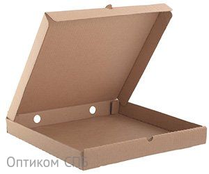 Коробка под пиццу, 330х330х40 мм, бурый, 50 штук