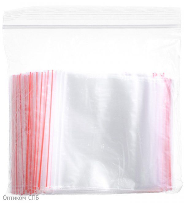Пакет ПВД с замком Zip Lock Optiline, 100х100 мм, 100 штук в упаковке