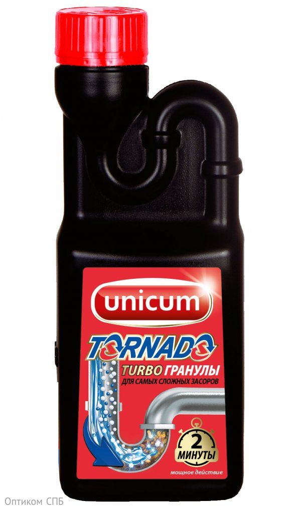 Средство для прочистки труб от засоров Unicum Tornado, 600 г