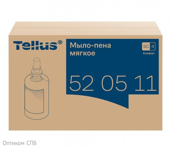 Мыло-пена мягкое картриджное Торк-Tellus Комфорт, 1 литр, система S4, 6 штук в коробке 