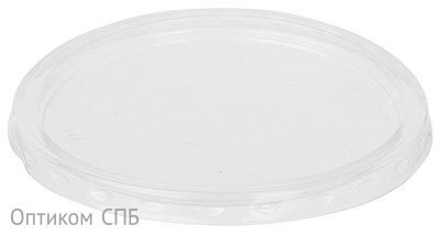 Крышка для круглого контейнера, диаметр 115 мм, высота 8 мм, прозрачная, 500 штук - фото №1