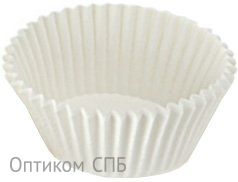 Бумажная форма для пирожных, диаметр 35 мм, высота 20 мм, круглая, белая, 1000 штук