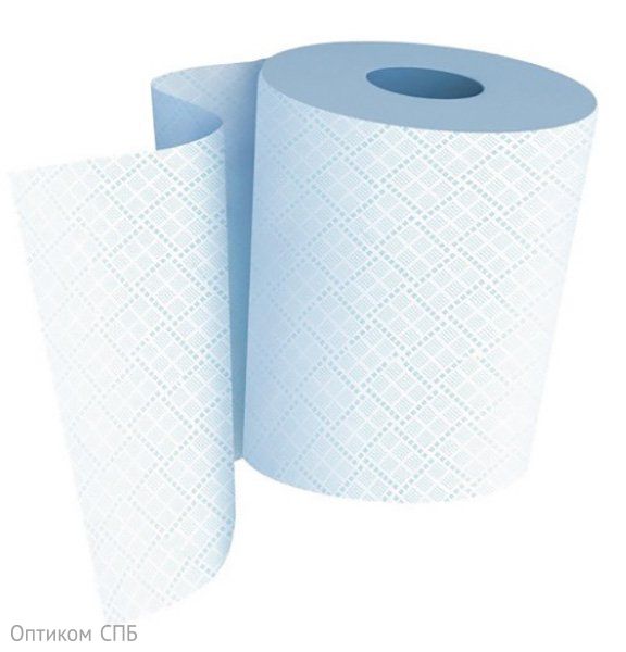 Протирочная бумага Focus Economic Choice, 2-слойная, ширина 33 см, 350 метров, белая с цветным тиснением, 2 рулона в упаковке