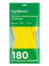 Перчатки латексныее Optiline предназначены для защиты рук при выполнении различных хозяйственных работ. Изготовлены из качественной резины, обеспечивающей надежную защиту от воздействия влаги, моющих и чистящих средств. Эластичный материал обеспечивает удобную посадку и свободу движений. Перчатки плотно облегают руку, не сковывают движения пальцев, позволяют выполнять точные манипуляции. Рельефная поверхность на ладонях и пальцах улучшает захват предметов, предотвращает скольжение во влажной среде. Перчатки легко надеваются и снимаются благодаря валику на манжетах, быстро очищаются после использования, устойчивы к износу.

Подходят для широкого спектра работ: уборки помещений, мытья посуды, работы в саду, контакта с бытовой химией. Защищают кожу рук от механических повреждений, агрессивного воздействия моющих средств и загрязнений.