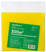 Салфетка хозяйственная Optiline, 30x34 см, вискоза, желтая, 3 штуки