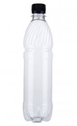 Бутылка с крышкой, 500 мл, узкое горло 28 мм, прозрачная АПГ, 100 штук