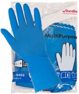 Перчатки резиновые Vileda, многоцелевые, размер L, голубые