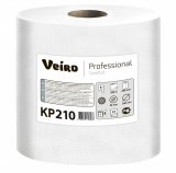 Полотенца бумажные с центральной вытяжкой Veiro Professional Comfort KP210, 1-слойные, белые, 200 метров, 6 рулонов в упаковке