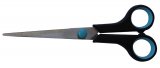 Ножницы Workmate, 175 мм, пластиковые, прорезиненные, черные ручки 