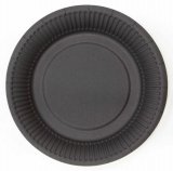 Тарелка картонная, диаметр 230 мм, чёрная, 100 штук