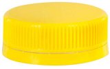 Крышка для бутылки ПЭТ с широким горлом, диаметр 38 мм, желтая, 100 штук в упаковке, в коробке 3000 штук