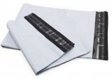 Пакет курьерский полиэтиленовый 340х460+40 мм, без печати и разметок, с отрывной полосой, белый, 100 штук