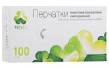 Перчатки виниловые неопудренные Klever, размер L, прозрачные, 100 штук