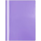 Папка-скоросшиватель пластик, А4, 120мкм, фиолетовая с прозрачным верхом *20