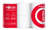 Туалетная бумага Focus Extra, 2-слойная, белая, 6 рулонов в упаковке 