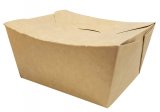 Контейнер Fold Box изготовлен из крафтового картона. Размер 110х90х65 мм. Объем 600 мл. Имеет верхний замок для прочной фиксации упаковки. Благодаря ламинации контейнер не размокает от влаги, соуса, масла, хорошо удерживает температуру, надолго сохраняет свежесть блюд. Предназначен для хранения и транспортировки горячих и холодных блюд. Может использоваться для разогрева продуктов в микроволновой печи. В упаковке 375 штук.