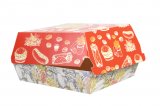 Коробка для гамбургера Оригамо "Smile", замок-крючок, 120х120х70 мм, в коробке 250 штук