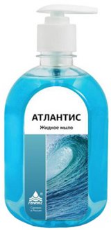 Мыло жидкое Атлантис с антисептическим эффектом, 500 мл, с дозатором, 15 штук