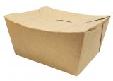 Контейнер Fold Box выполнен из плотного пищевого картона с ламинацией. Подходит для упаковки холодных и горячих блюд. Соответствует гигиеническим нормам, безопасен для контакта с пищей. Устойчив к деформации и перепадам температур. Безопасен для хранения в холодильнике и разогрева в микроволновой печи. Внутренняя ламинация защищает от влаги, соусов, жиров и масел, предотвращает размокание. Верхняя часть конструкции собирается в крышку с замком, защищает от загрязнений, проливания и заветривания, сохраняя свежесть продукта. Контейнеры компактны при хранении, легко штабелируются. Подходят для фастфуда, кафе, доставки, кулинарий и фуд-кортов. Объём 600 мл. Размер 113х90х64 мм. В упаковке 50 штук. 