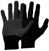Перчатки нейлоновые с ПВХ, размер L (9-11), черные, 300 штук