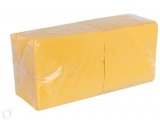 Салфетки бумажные, 33х33 см, 2-слойные, желтые, 200 листов в упаковке
