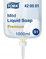 Крем-мыло жидкое картриджное Tork Premium, 1 литр, S1, 6 штук в упаковке