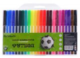 Фломастеры ПандаРог Футбол, 24 цвета, смываемые, в пластиковом блистере