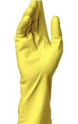 Перчатки резиновые Libry, размер S, желтые