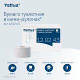Tellus - Новое имя бренда Торк. Туалетная бумага Tellus Премиум — высококачественная двухслойная туалетная бумага из 100% целлюлозы для комфортного ежедневного использования. Предназначена для применения в офисах, гостиницах, медицинских и образовательных учреждениях.

Мягкая, прочная туалетная бумага обеспечивает максимальный комфорт при использовании, двухслойная структура гарантирует высокую впитывающую способность и надежность. Деликатное синее тиснение придает продукту эстетичный внешний вид и улучшает потребительские свойства. Мягкая бумага высокой степени белизны подчеркивает чистоту и гигиеничность продукции.

Удобная перфорация позволяет легко отделять листы нужного размера без разрывов. Размер листа 140х92 мм обеспечивает оптимальный расход материала. Длина намотки 170 метров (1214 листов) гарантирует экономичное использование, длительный срок службы одного рулона, меньшее количество перезаправок диспенсера.

Рулоны намотаны на прочную картонную втулку диаметром 59 мм, что обеспечивает удобство размещения в стандартных держателях. Компактный диаметр рулона 190 мм позволяет разместить продукт в любом диспенсере.

Область применения: офисные помещения, гостиничный бизнес, медицинские учреждения, образовательные организации, предприятия общественного питания, коммерческая недвижимость, клининговые компании, производство

Преимущества:
- Изготовлена из 100% целлюлозы
- Двухслойная структура для повышенной прочности
- Мягкая и деликатная текстура
- Высокая впитывающая способность
- Эстетичное синее тиснение
- Удобная перфорация
- Экономичный расход

В упаковке 12 рулонов. Произведено в России с соблюдением всех санитарно-гигиенических требований. Продукция сертифицирована и безопасна для здоровья.