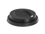 Крышка для стакана, диаметр 90 мм, черная, без носика, 100 штук
