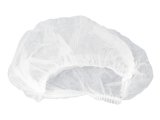 Шапочка шелк-флис белая 100 штук в упаковке, 10 упаковок в коробе