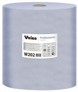 Протирочный материал Veiro Professional Comfort 2-слойный в рулоне 350 метров ширина 33см с центральной вытяжкой синего цвета