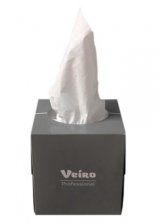 Салфетки косметические Veiro Premium, 2-слойные, 20х20 см, 80 листов в кубической упаковке, 30 упаковок в коробке