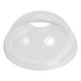 Крышка для стакана Pet, диаметр 95 мм, прозрачная, купольная с отверстием, StarsCoffee, 80 штук