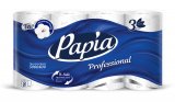 Туалетная бумага Papia Professional 3-слойная, белая, 8 рулонов в упаковке белая