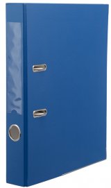 Папка-регистратор Workmate 50 мм, ПВХ, металлический уголок, собранная, синяя