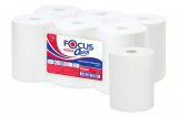 Полотенца бумажные Focus Exta Quick, 1-слойные, втулка 38 мм, белые, в рулоне 200 метров
