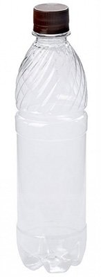 Бутылка с крышкой, 500 мл, узкое горло 28 мм, прозрачная, 135 штук в полиэтилене