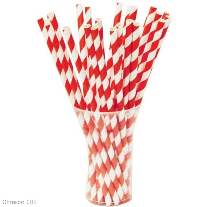 Трубочки бумажные для напитков приятны на ощупь и полностью биоразлагаемы. Предназначены для соков, коктейлей, газированных напитков и других прохладных напитков. Бумага плотная, форму при воздействии с жидкостью сохраняет 4-5 часов. Краски полностью безопасные. В почве трубочки распадаются менее чем за месяц. Рекомендованная температура напитка для использования трубочек до +60 градусов Цельсия. Диаметр трубочки 6 мм, длина 195 мм, цвет - красно-белый, без изгиба. В упаковке 250 штук.