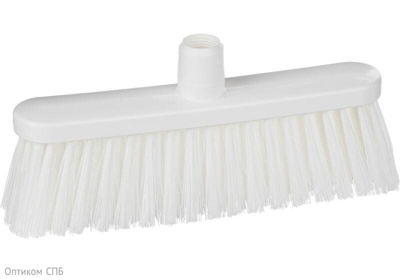 Щетка для подметания FBK предназначена для уборки пола во внутренних помещениях, прекрасно справляется с пылью и мусором в труднодоступных местах. Выполнена из пластика белого цвета. Щетина средней жесткости из полиэстера подходит для качественного очищения любых поверхностей. Размер щетки 280х48 мм. Совместима с рукоятками с резьбовым креплением. Соответствует требования ХАССП.