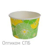 Креманка Цитрус зелёный бумажная, 130/150 мл, диаметр 75 мм, высота 50 мм, 60 штук в упаковке