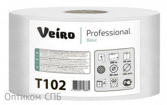 Veiro Professional Basic (Вэйро Профэшинал Бэйзик) - туалетная бумага в больших рулонах. Стандартное качество для мест с высокой проходимостью, например, транспортные комплексы и объекты, торговые комплексы, центры по работе с населением. Экономичный размер рулона. Реже требует замены.