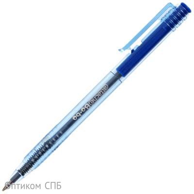 Ручка автоматическая изготовлена из тонированного синего пластика с рифлением в зоне захвата.Чернила синего цвета, водо- и светостойкие, позволяющие писать на любых типах бумаги даже при минусовой температуре. Толщина линии письма - 0,5 мм. Отличается мягким письмом.