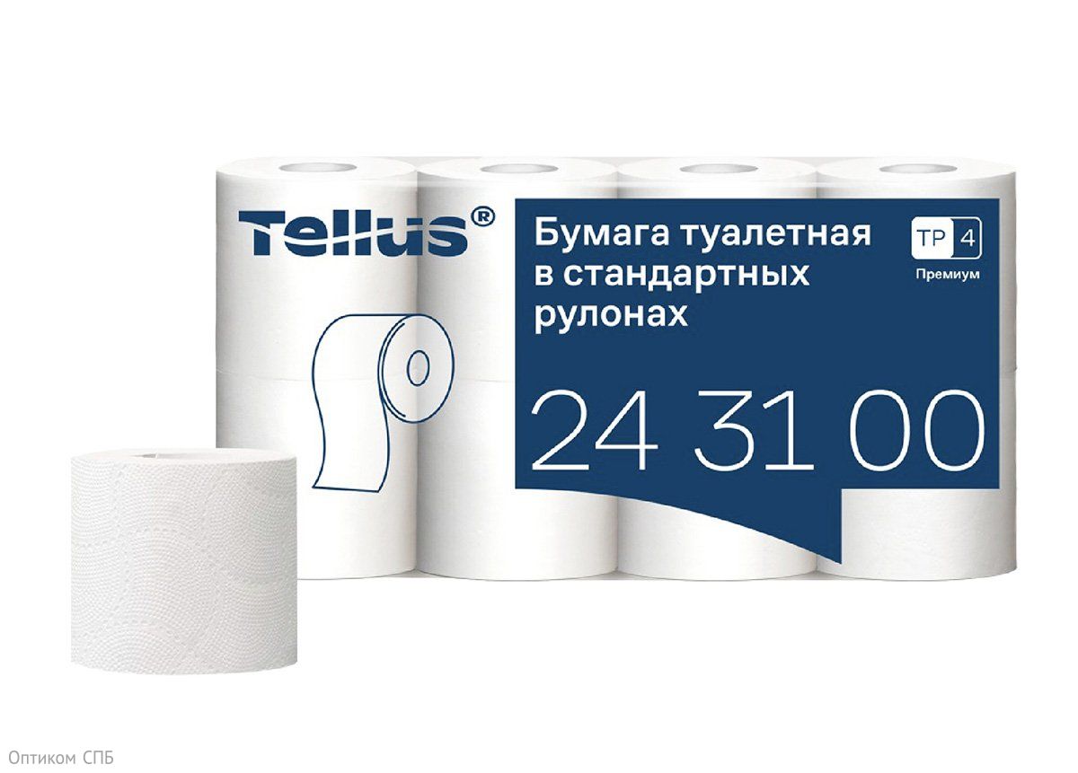 Tellus - Новое имя бренда Торк Туалетная бумага Торк-Tellus Премиум - белоснежная, ультрамягкая и прочная. Обладает высокой впитываемостью и подходит для всех типов туалетных комнат. Благодаря новому тиснению удалось повысить потребительские качества продукта, что сделало его еще более привлекательным.
 Произведено из 100% целлюлозы
 Обновленное тиснение
 Мягкая бумага высокой степени белизны производит отличное впечатление